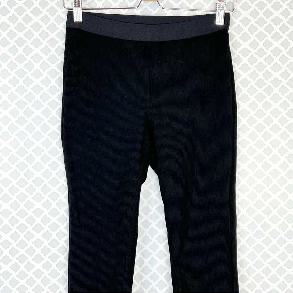 EUC Eileen Fisher Black Ribbed Leggings